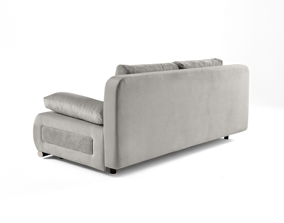 Canapé 3 places convertible avec coffre en velours et velours côtelé Elio