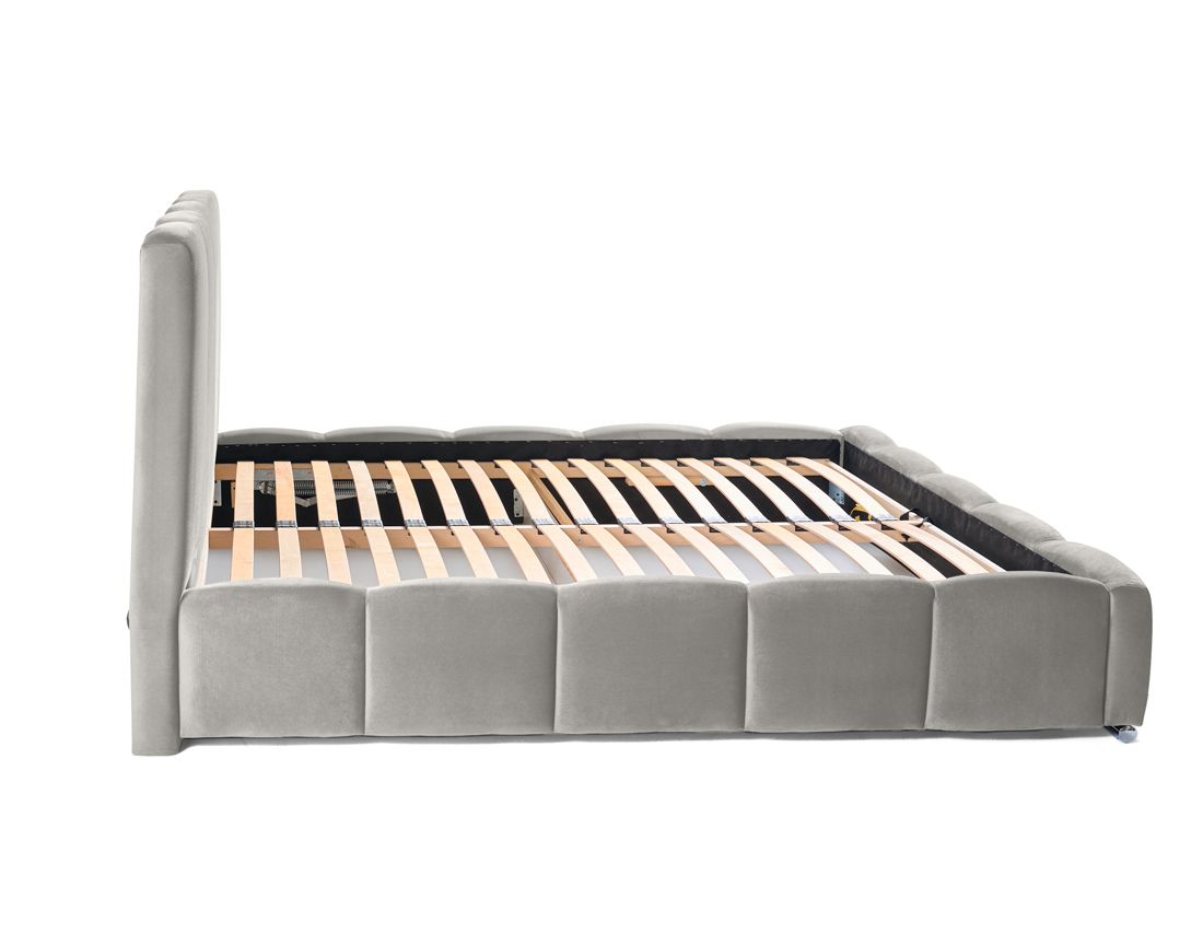 Torreon - lit coffre - 180x200 - sommier inclus - en velours Bestmobilier