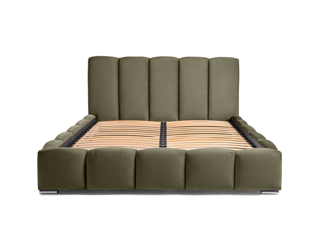 Torreon - lit coffre - 180x200 - sommier inclus - en velours Bestmobilier