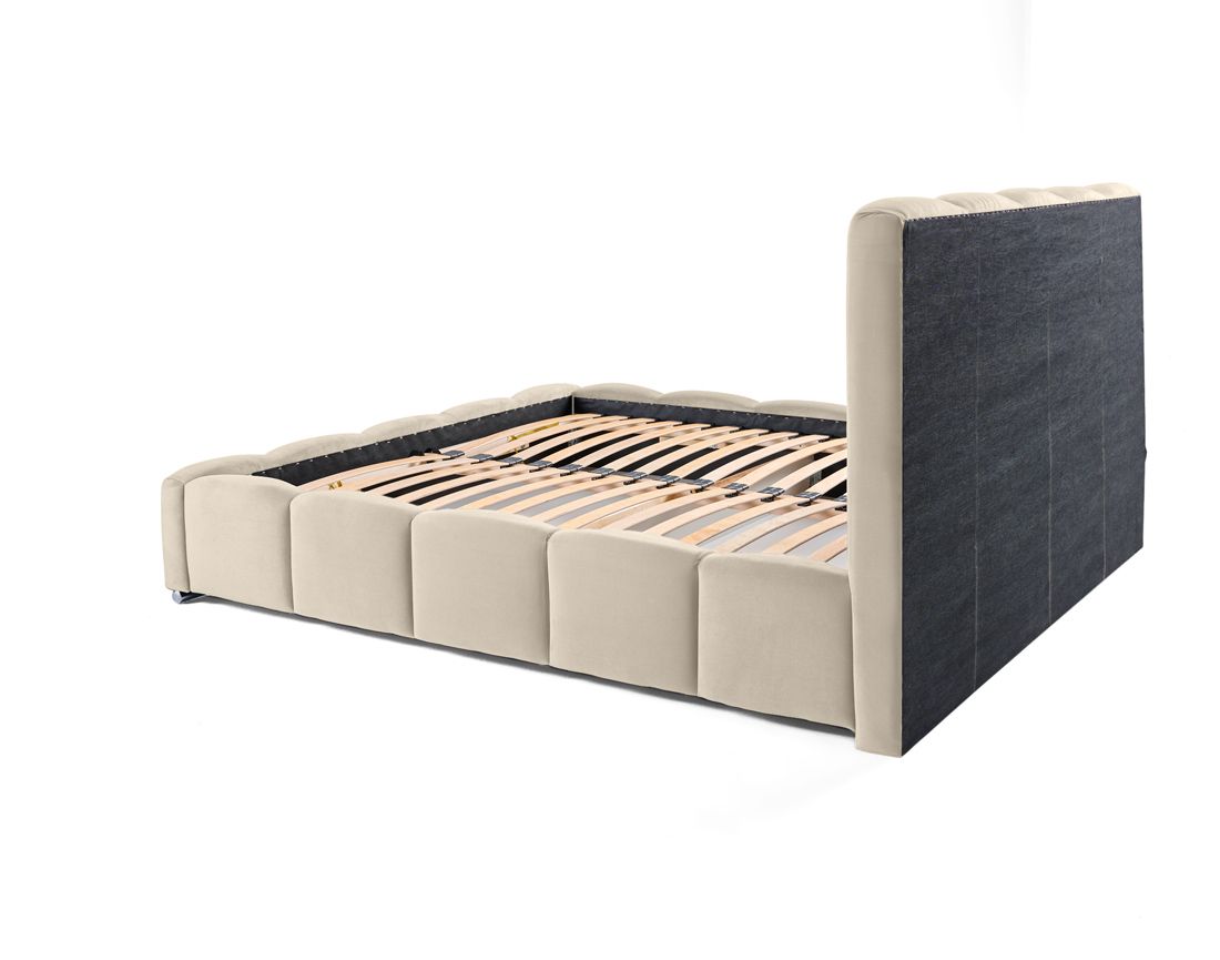 Torreon - lit coffre - 180x200 - sommier inclus - en velours Bestmobilier