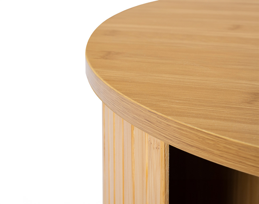 Table basse bambou 2 portes et 1 niche 120 cm Kofu