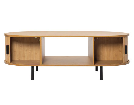 Table basse bambou 2 portes et 1 niche 120 cm Kofu
