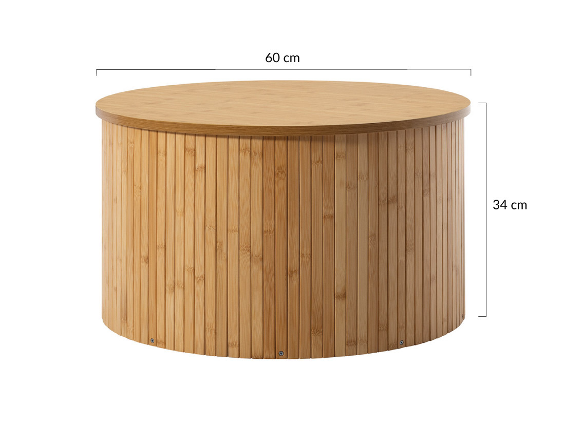 Table basse bambou 60 cm Kofu