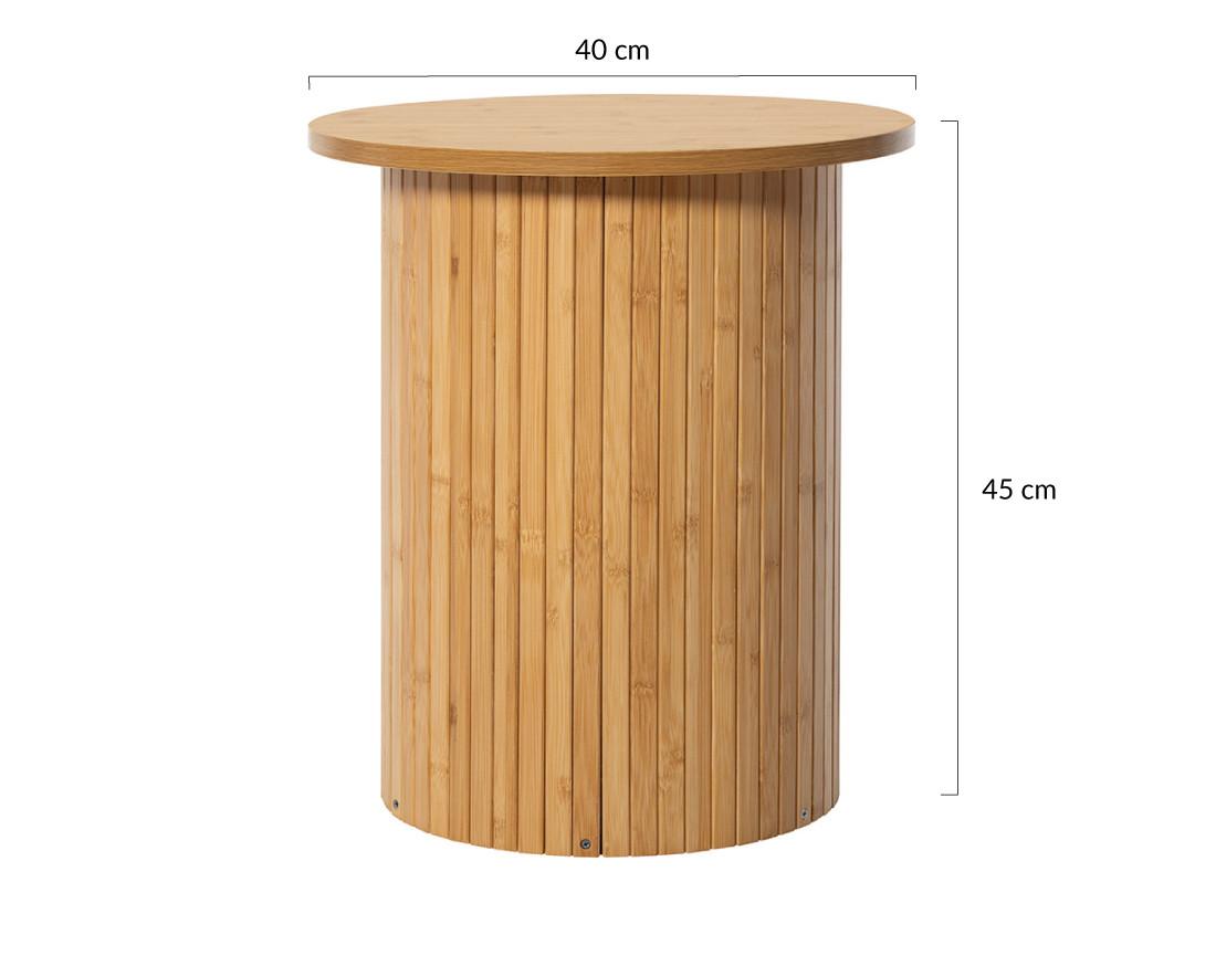 Bout de canapé bambou 40x45 cm Kofu