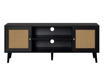 Meuble TV noir 140 cm Goto