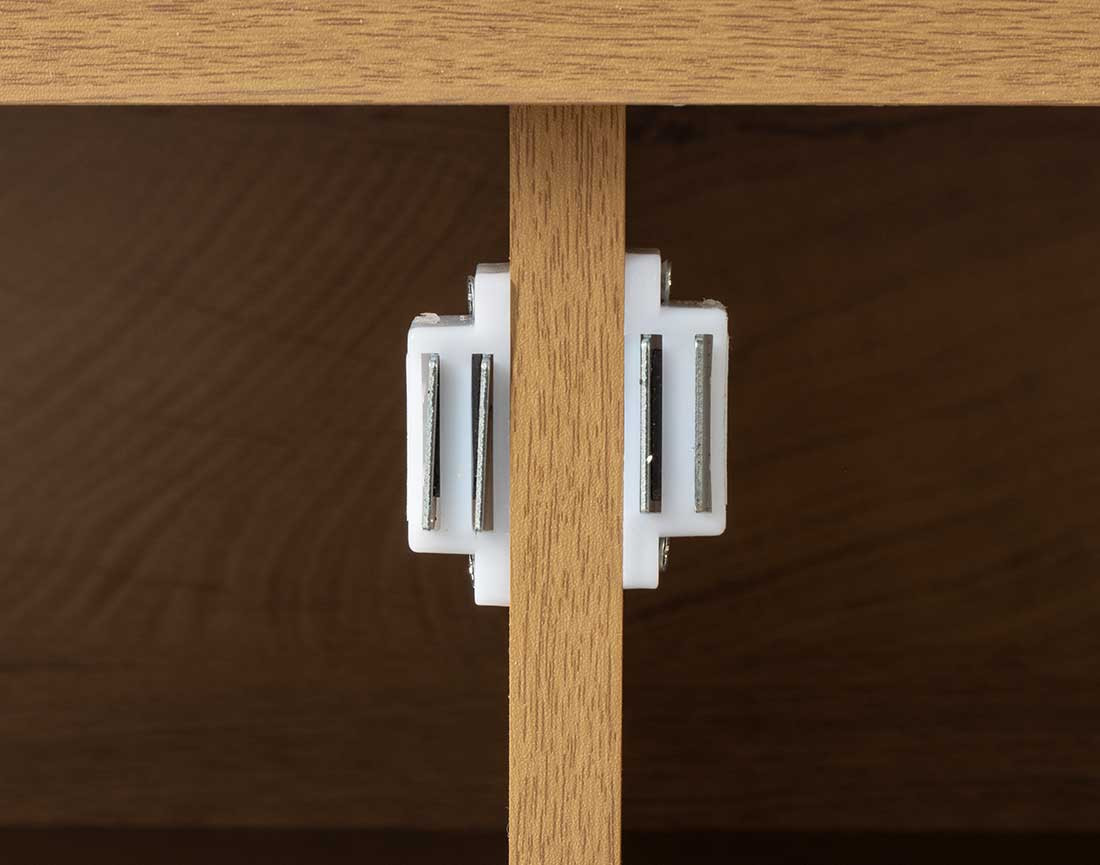 Meuble TV bois et cannage 3 portes 167 cm Goto