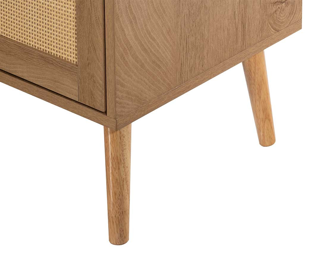 Meuble TV bois et cannage 167 cm Goto