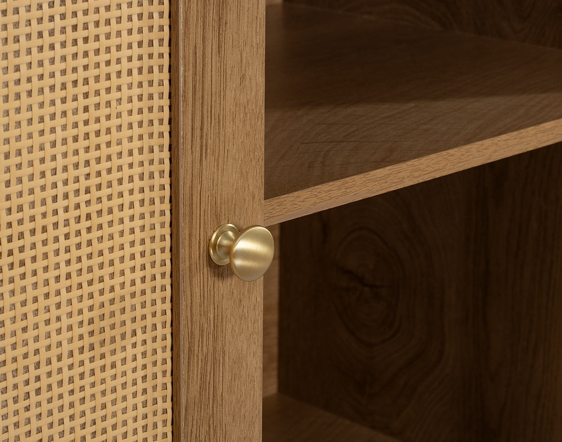 Buffet haut bois et cannage 80 cm Goto