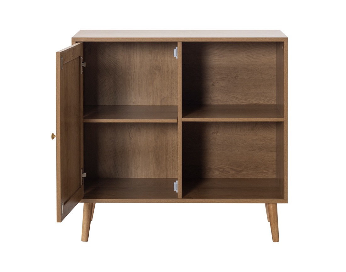 Buffet haut bois et cannage 80 cm Goto