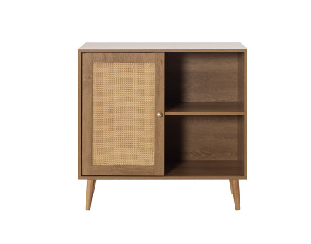 Buffet haut bois et cannage 80 cm Goto