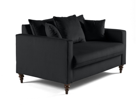 Canapé droit 2 places en velours Flamingo