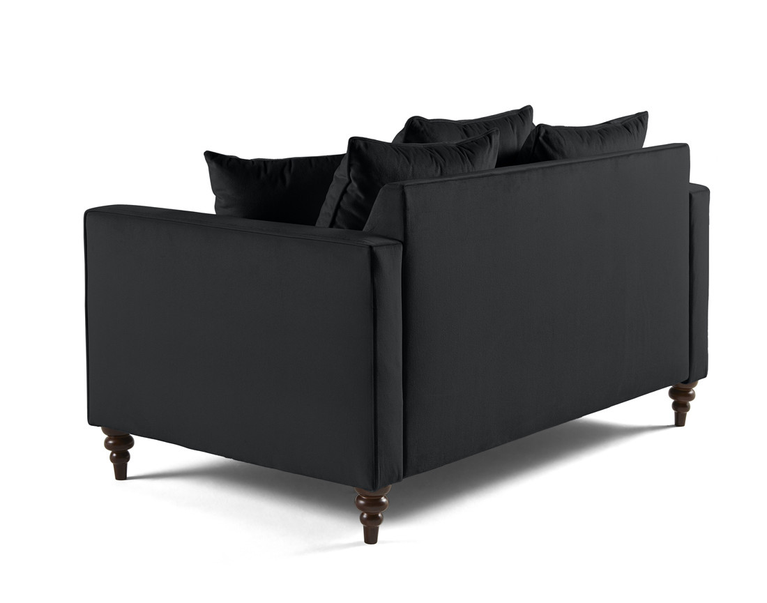 Canapé droit 2 places en velours Flamingo