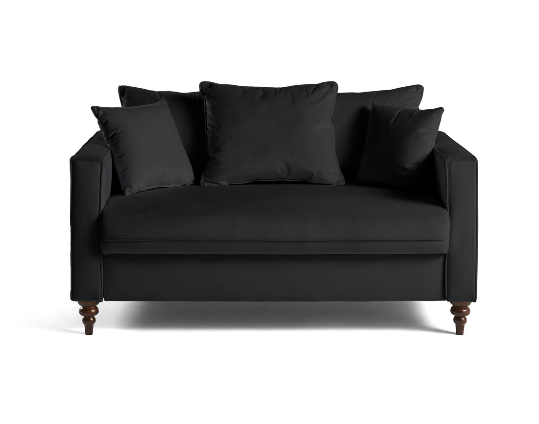 Canapé droit 2 places en velours Flamingo