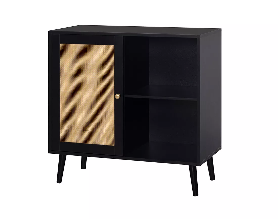 Buffet haut noir 80 cm Goto