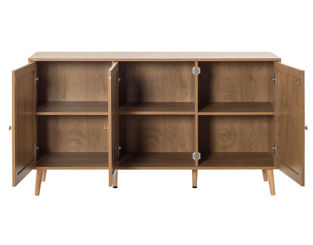 Buffet bas bois et cannage 140 cm Goto