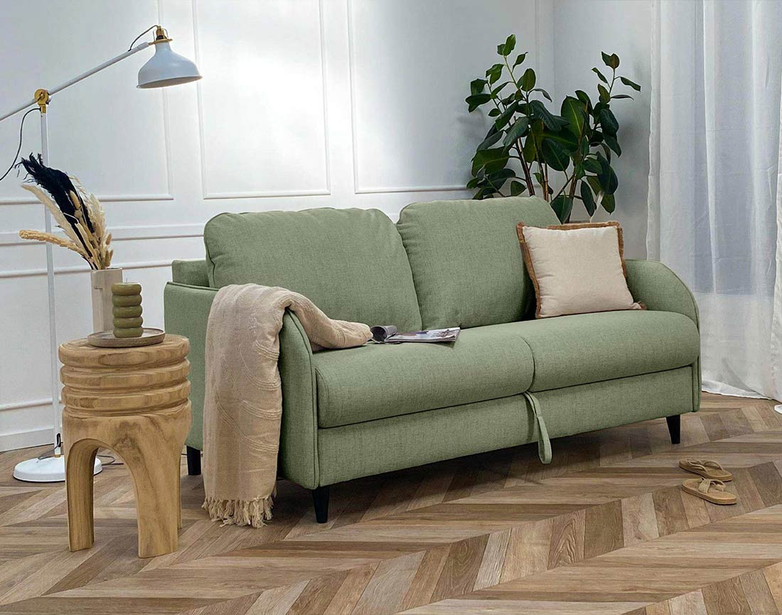 Canapé 3 places convertible express quotidien en tissu Cosmos