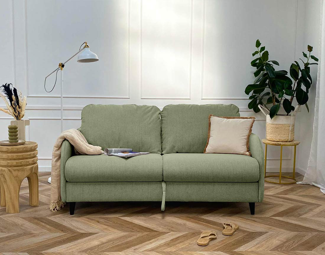 Canapé 3 places convertible express quotidien en tissu Cosmos