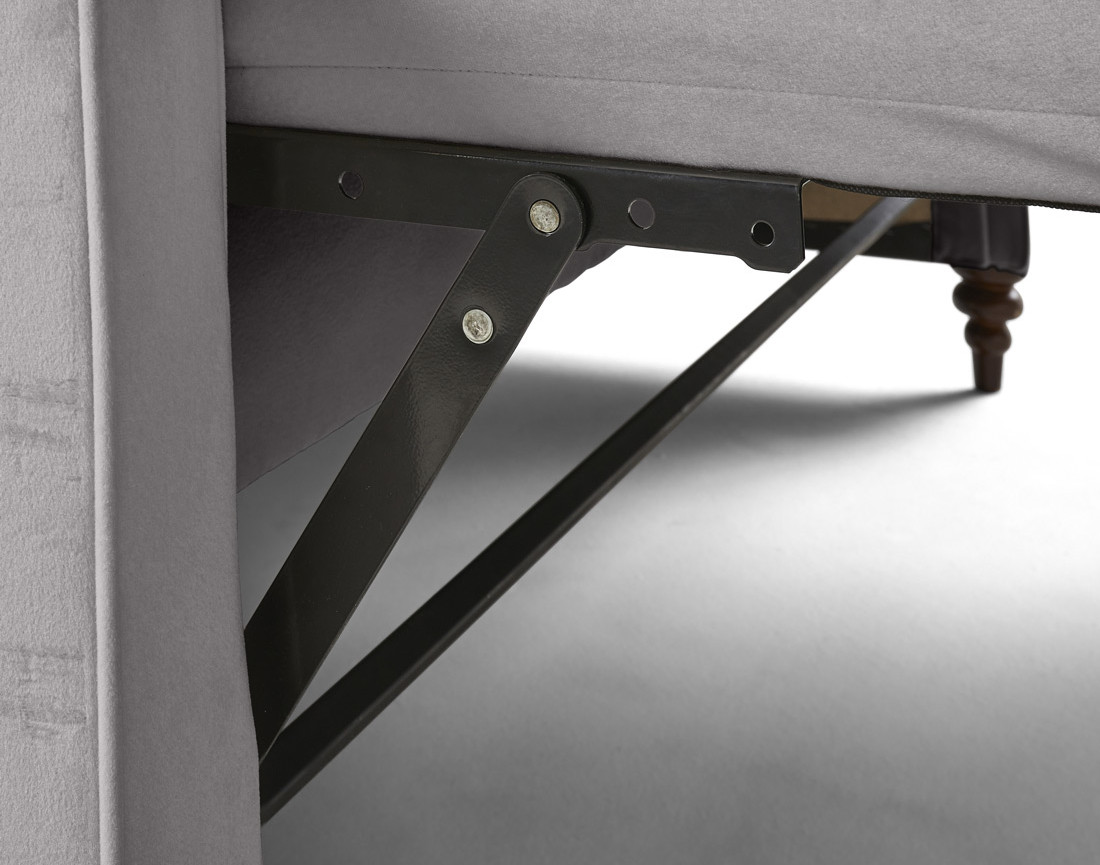 Canapé droit 3 places convertible en velours Flamingo