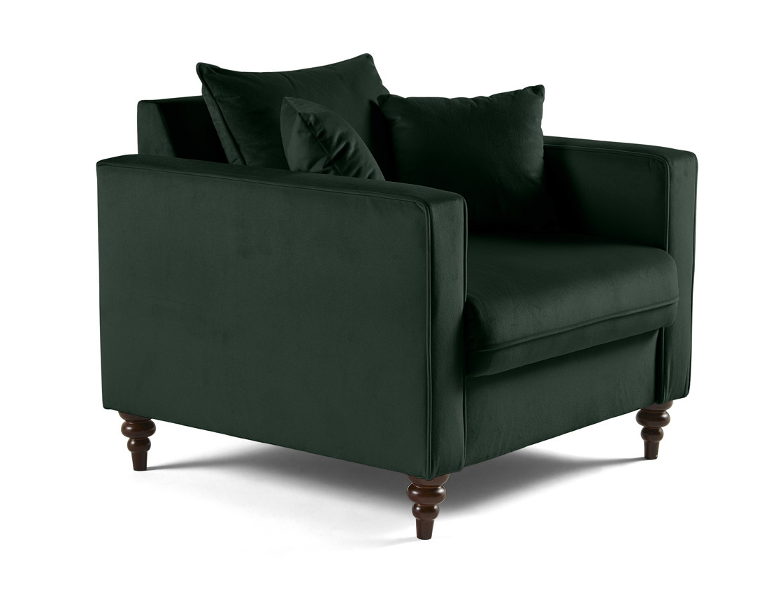 Fauteuil en velours Flamingo