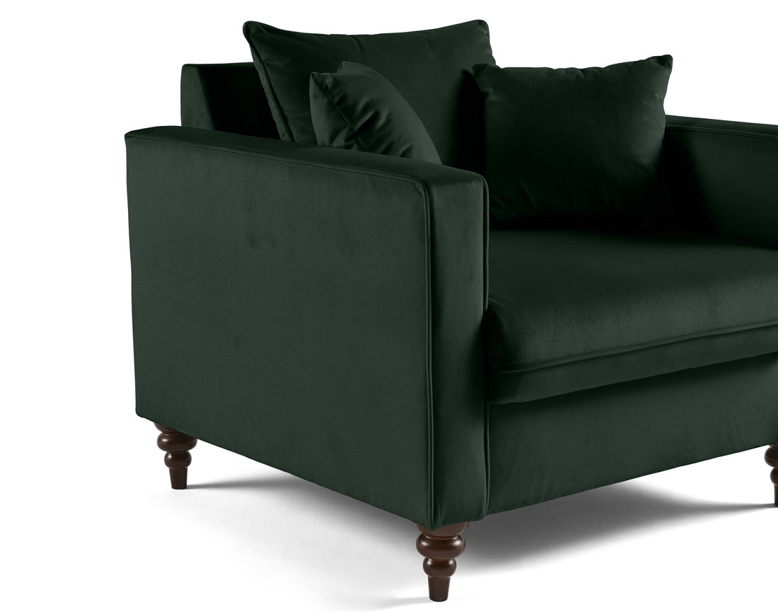 Fauteuil en velours Flamingo