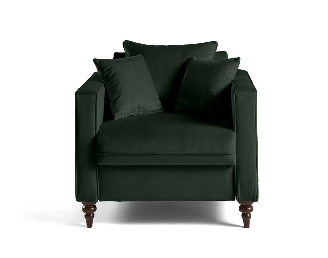 Fauteuil en velours Flamingo