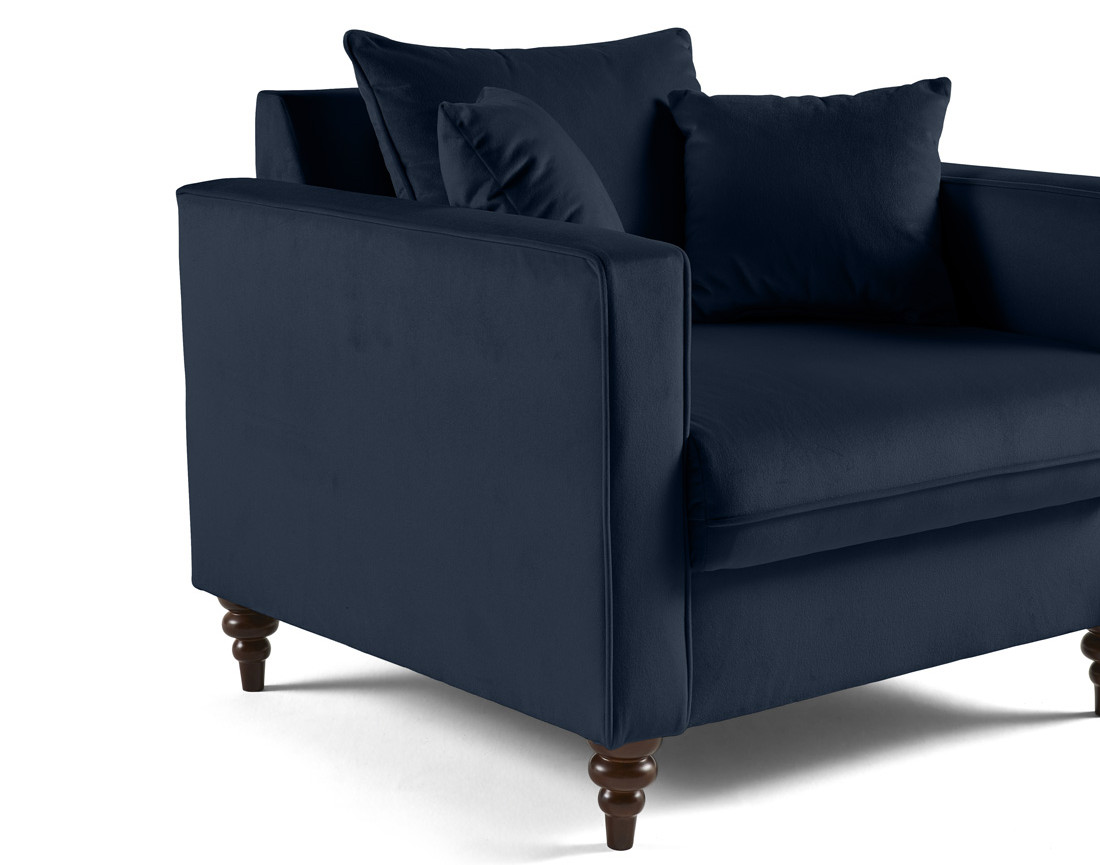 Fauteuil en velours Flamingo