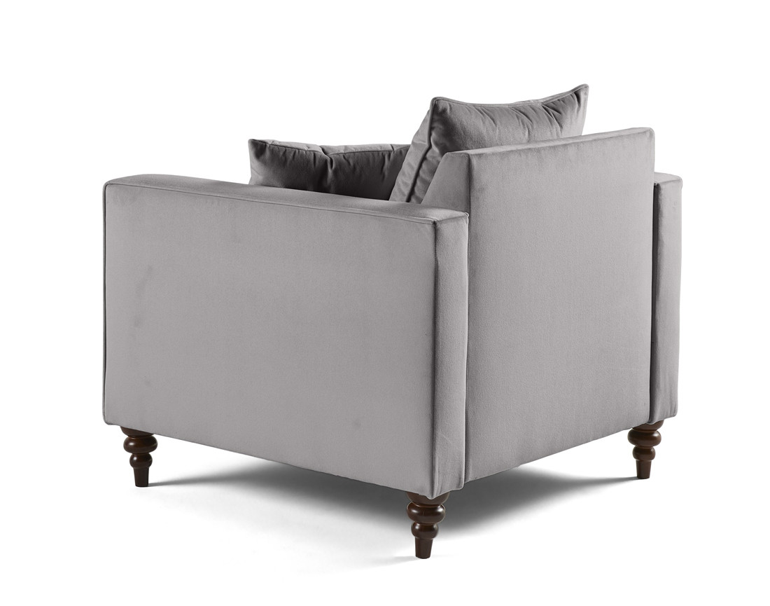 Fauteuil en velours Flamingo