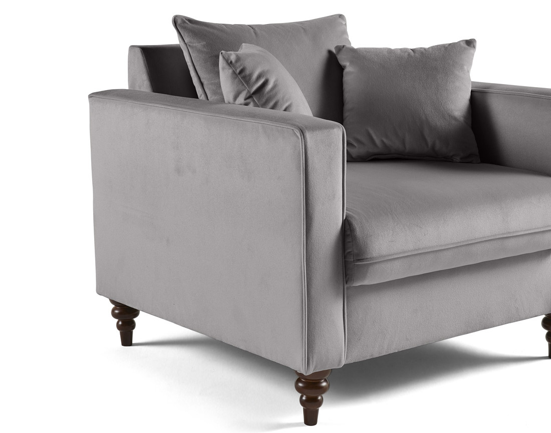 Fauteuil en velours Flamingo