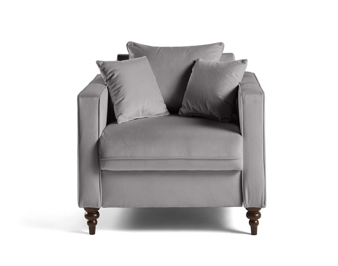 Fauteuil en velours Flamingo