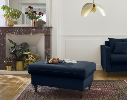 Pouf en velours Flamingo