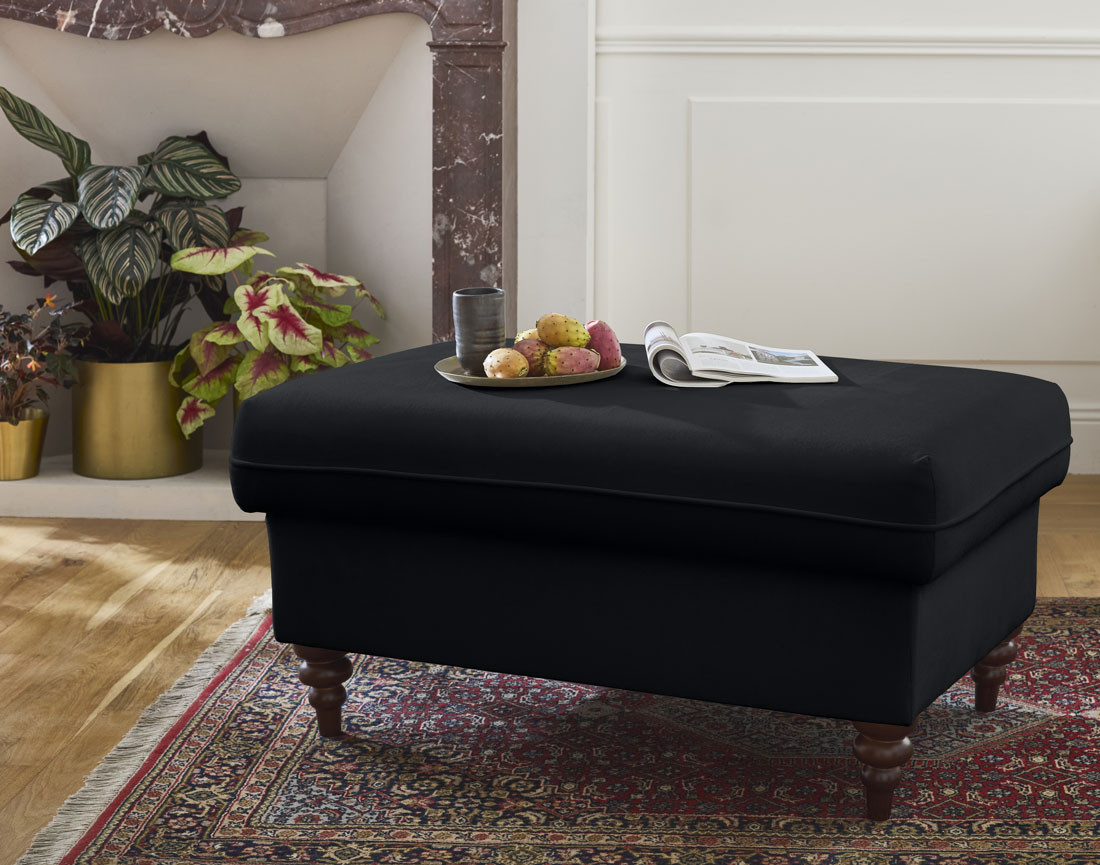 Pouf en velours Flamingo