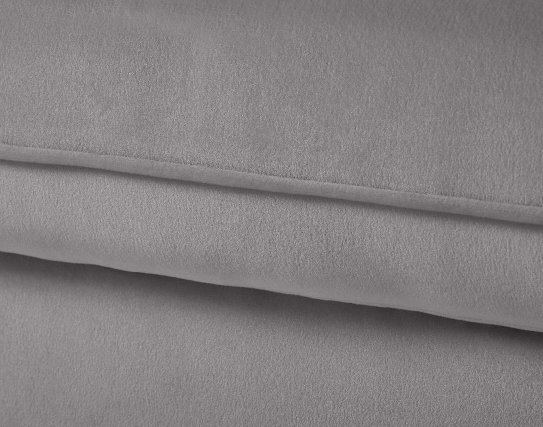 Canapé d'angle droit 4 places convertible en velours Flamingo