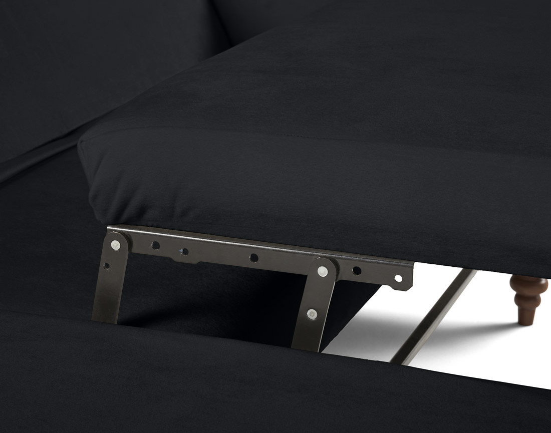 Canapé d'angle gauche 4 places convertible en velours Flamingo