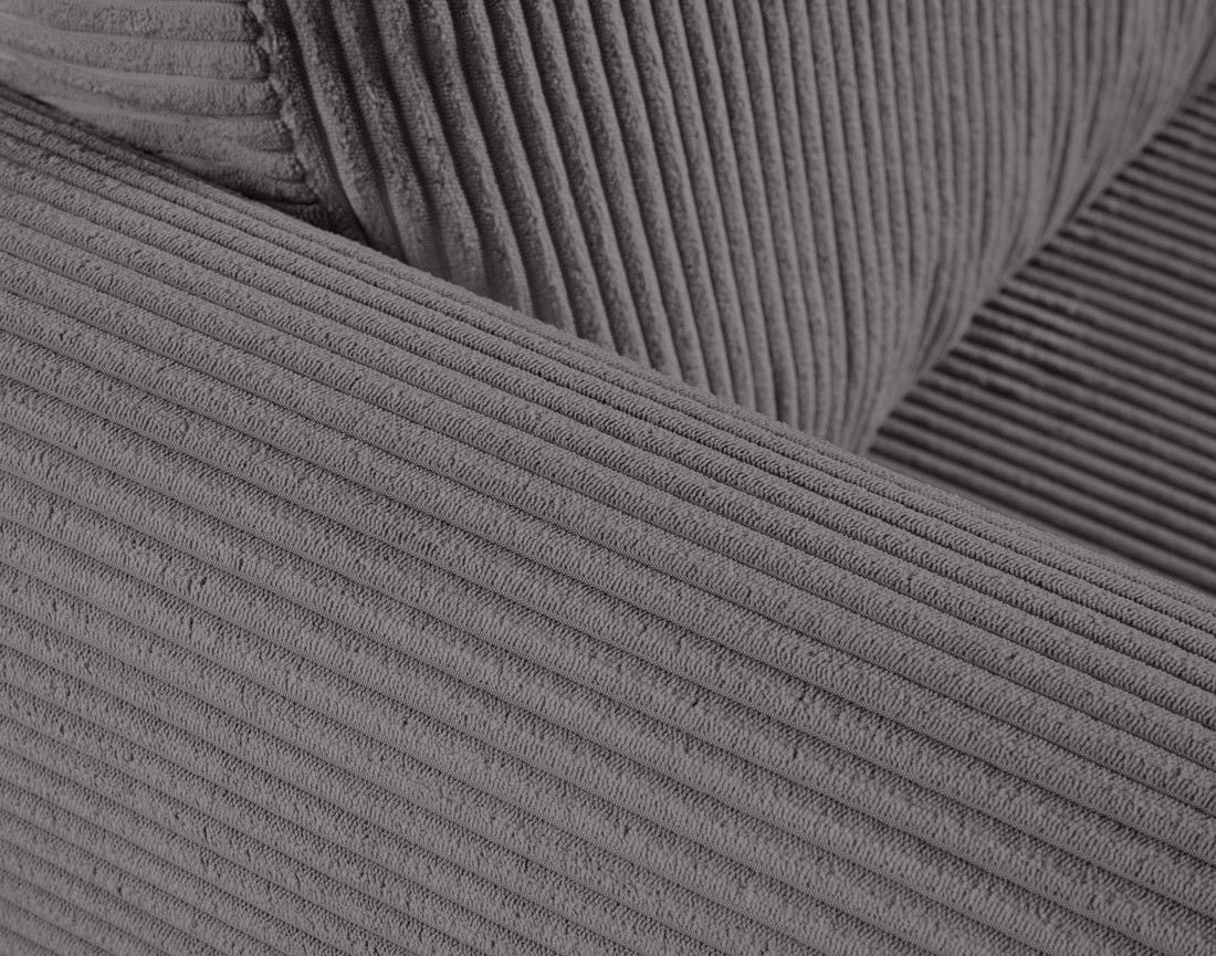 Canapé 3 places convertible déplimousse en velours côtelé Marilia