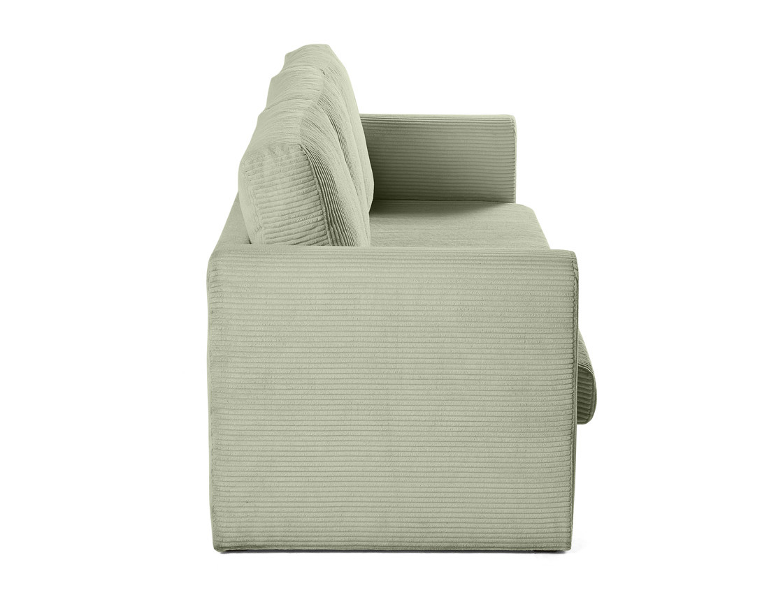 Canapé 3 places convertible déplimousse en velours côtelé Marilia
