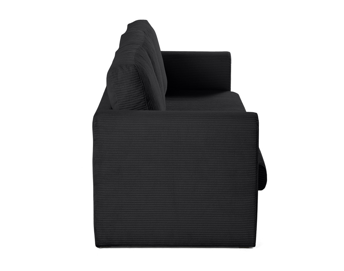 Canapé 3 places convertible déplimousse en velours côtelé Marilia