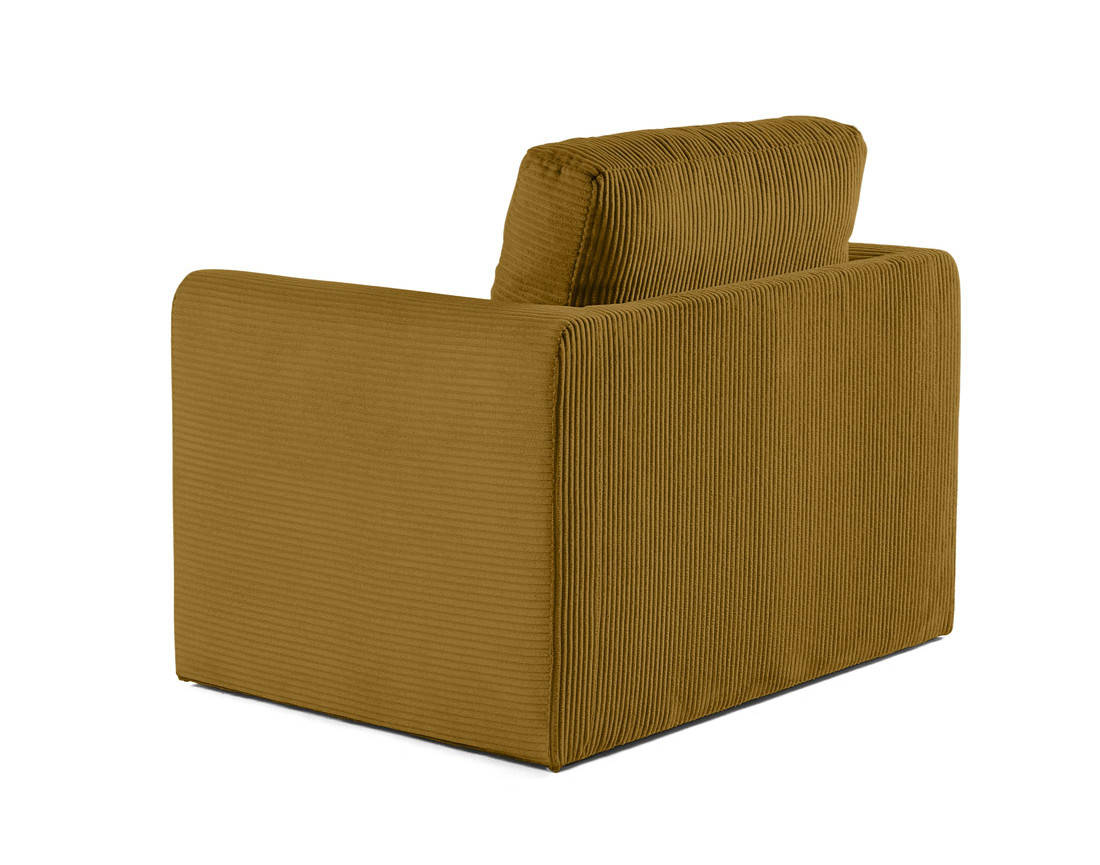 Fauteuil convertible déplimousse en velours côtelé Marilia