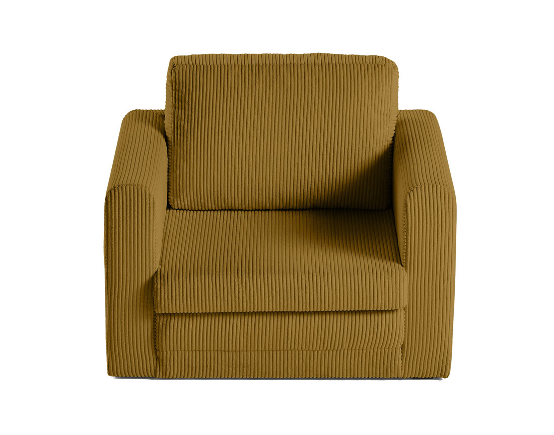 Fauteuil convertible déplimousse en velours côtelé Marilia