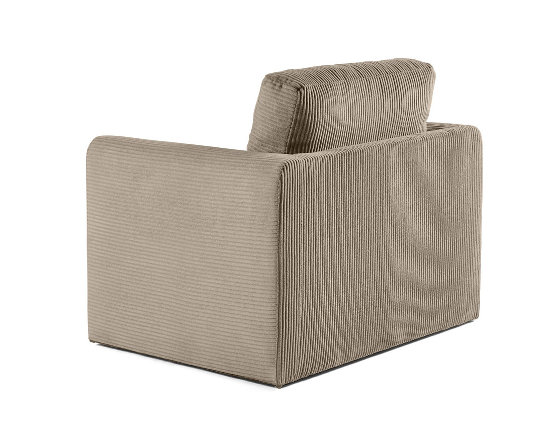 Fauteuil convertible déplimousse en velours côtelé Marilia