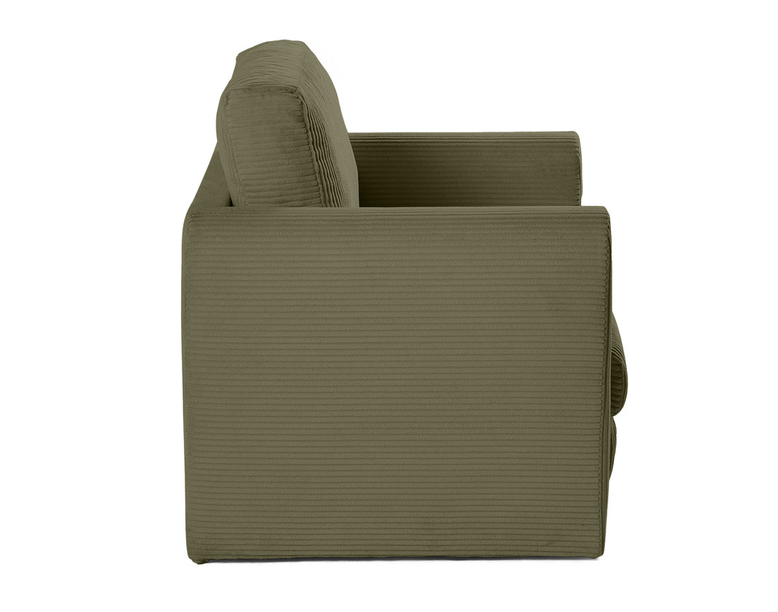 Fauteuil convertible déplimousse en velours côtelé Marilia