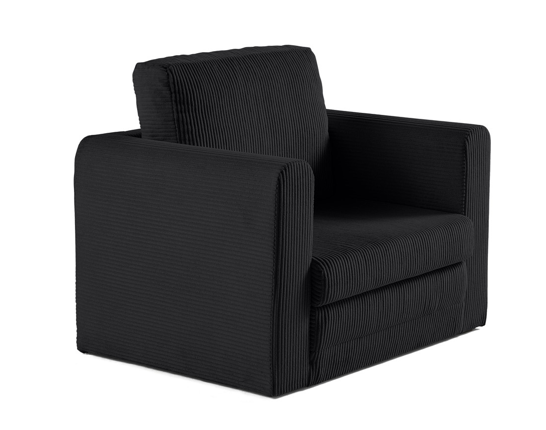 Fauteuil convertible déplimousse en velours côtelé Marilia