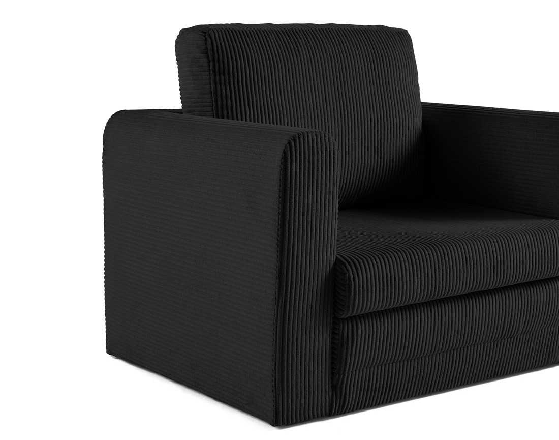 Fauteuil convertible déplimousse en velours côtelé Marilia