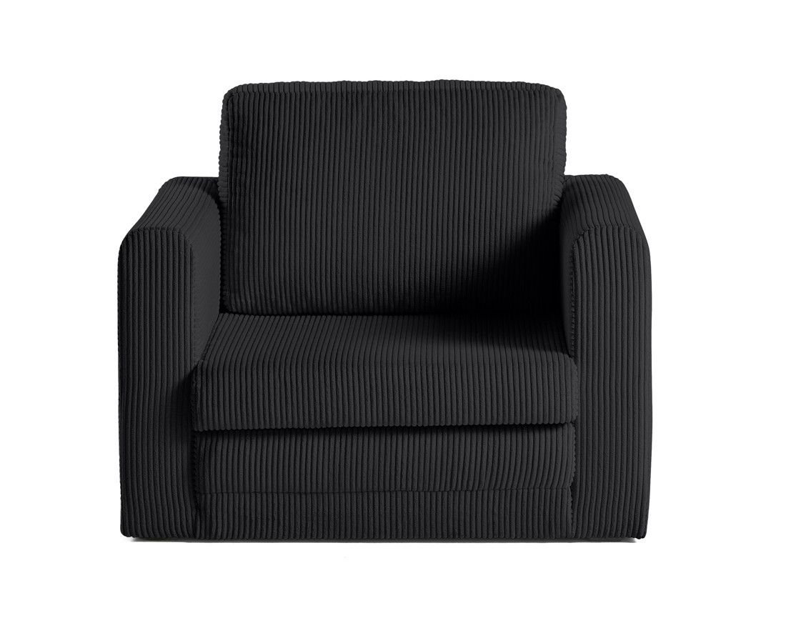 Fauteuil convertible déplimousse en velours côtelé Marilia