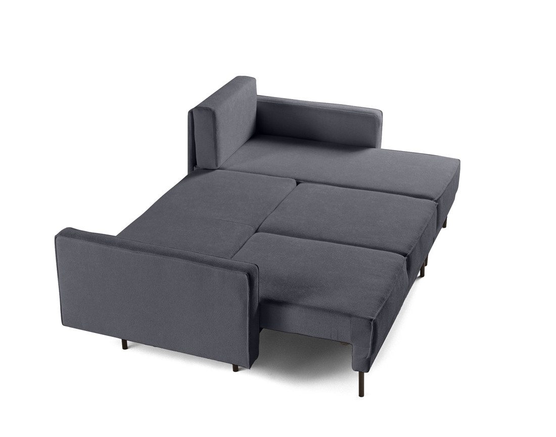 Canapé d'angle réversible convertible avec coffre en tissu Charlie