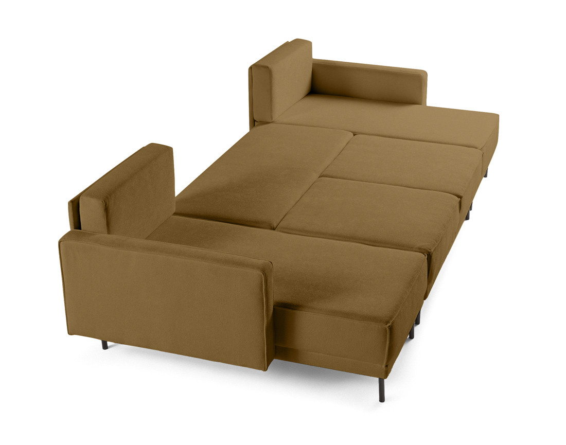 Canapé panoramique en U convertible avec coffre en tissu Charlie