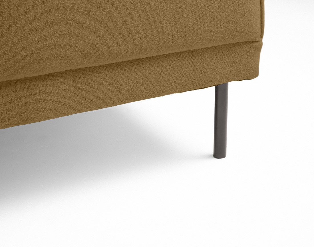 Canapé panoramique en U convertible avec coffre en tissu Charlie