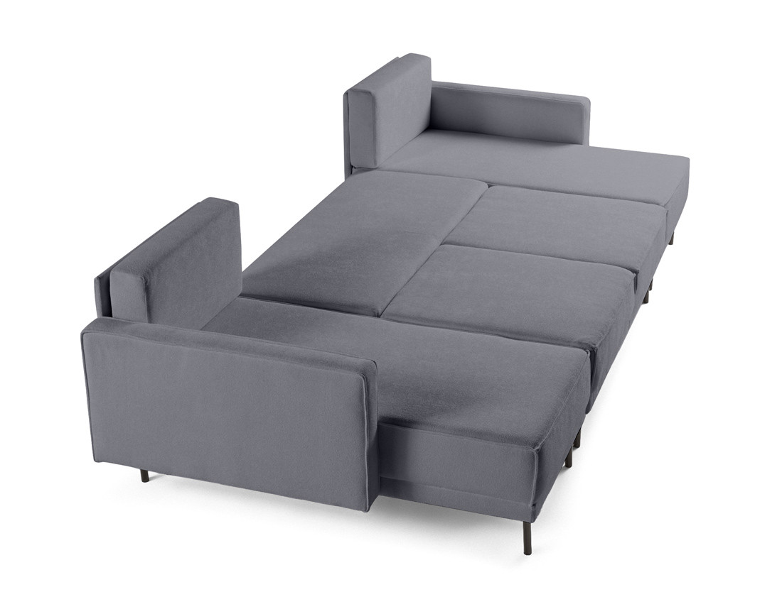 Canapé panoramique en U convertible avec coffre en tissu Charlie