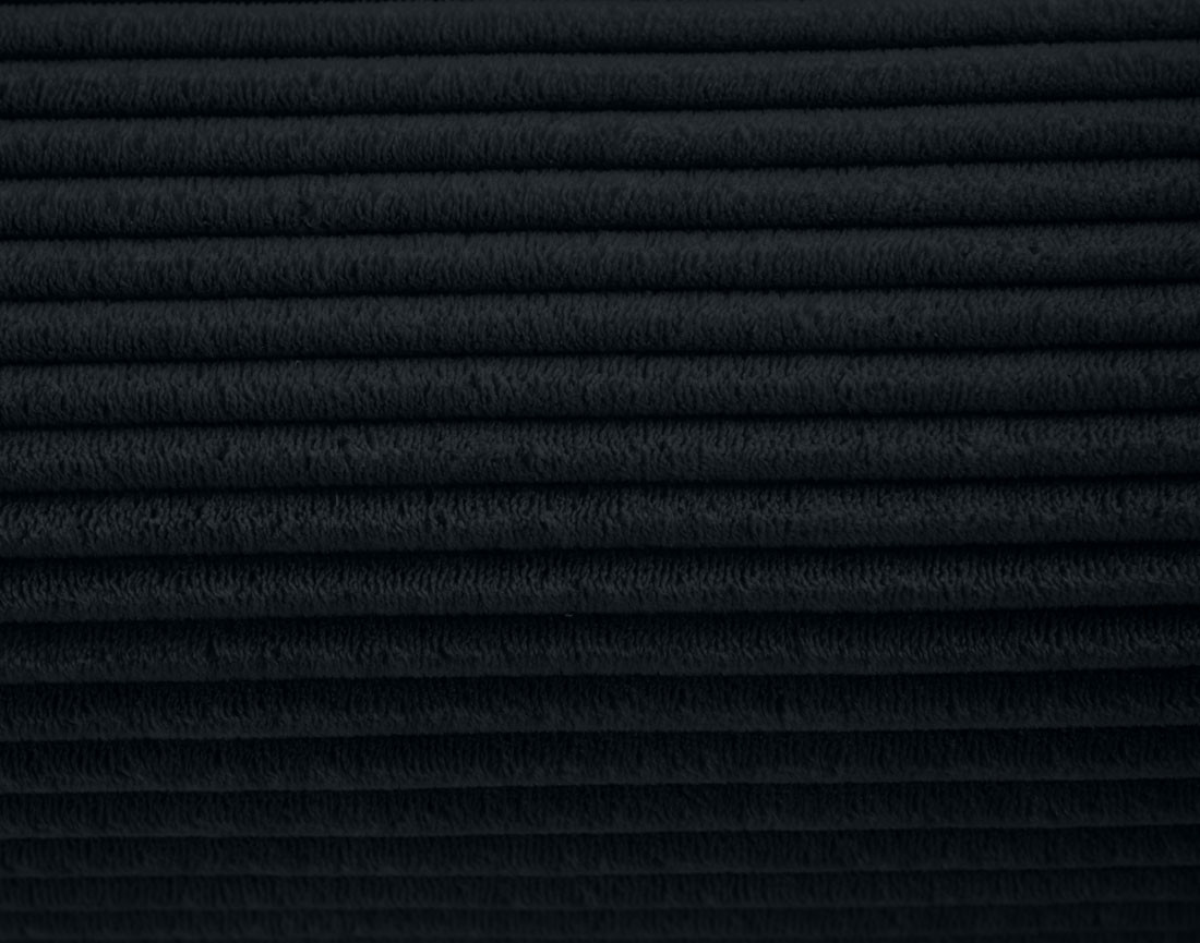 Lit coffre 140x190 cm en velours côtelé sommier inclus Onyx