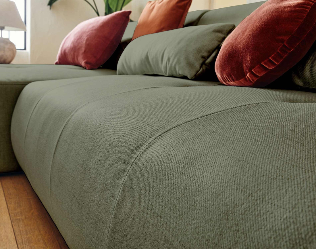 Onyx - canapé d'angle gauche modulable 5 places - en tissu