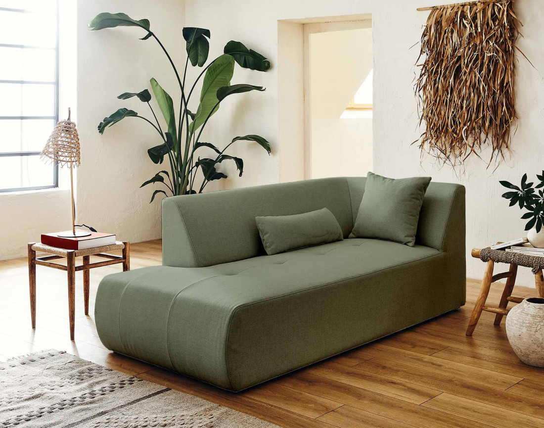 Onyx - canapé d'angle gauche modulable 5 places - en tissu